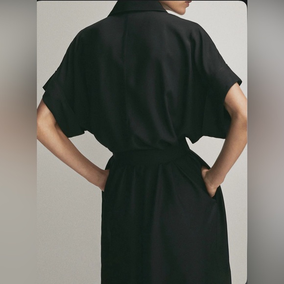 Commense Polo Pockets Tied Midi Dress Sz S Small - Picture 3 of 12